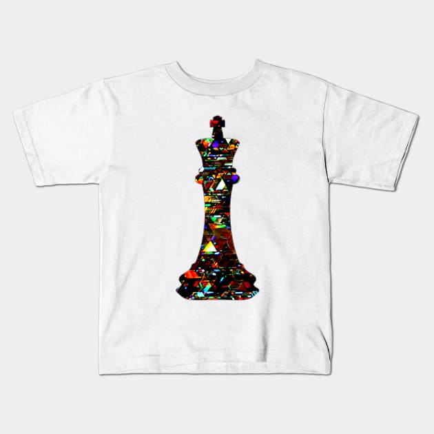 Chess Piece - The King 3 Kids T-Shirt by The Black Panther